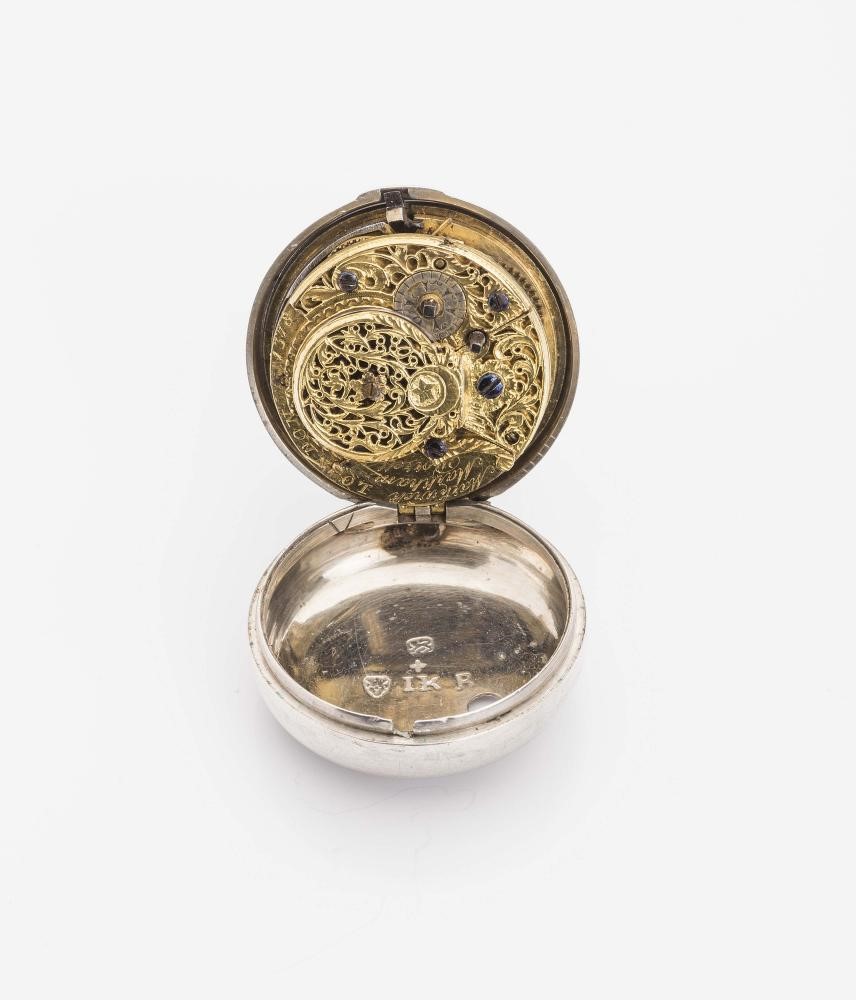 A GEORGE III OTTOMAN MARKET TORTOISESHELL AND SILVER TRIPLE CASED POCKET WATCH Image