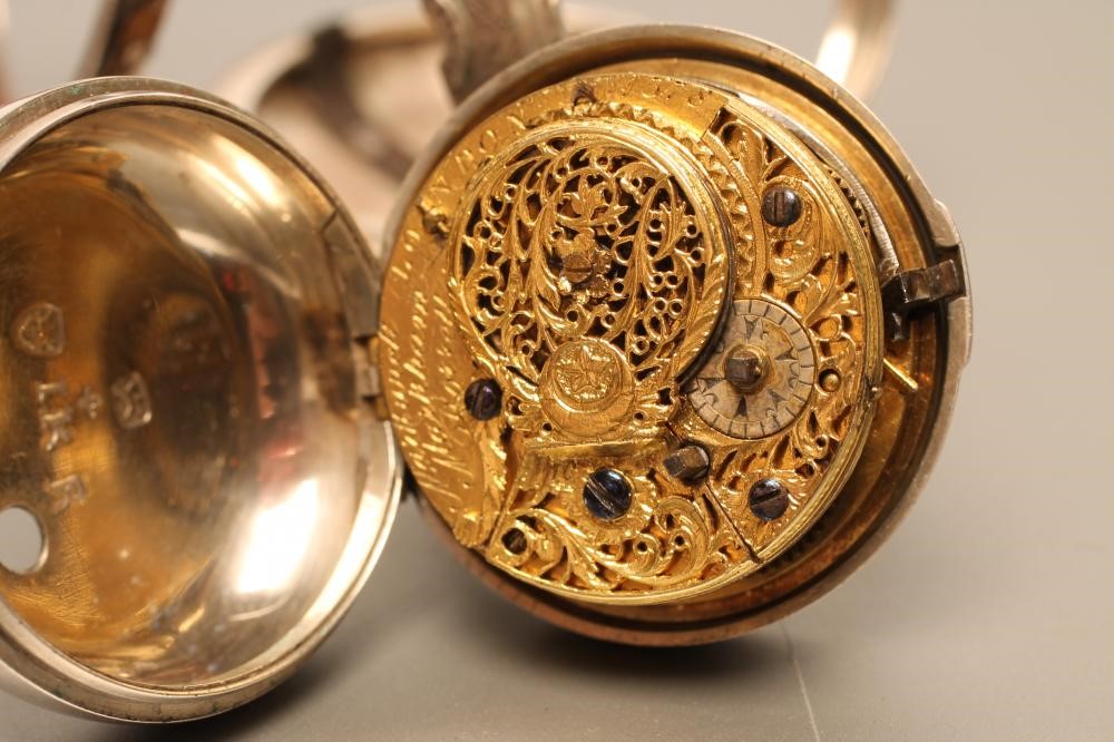 A GEORGE III OTTOMAN MARKET TORTOISESHELL AND SILVER TRIPLE CASED POCKET WATCH Image