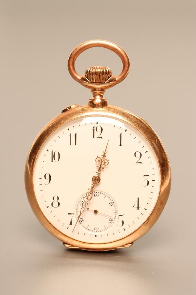 A 14CT GOLD POCKET WATCH Image