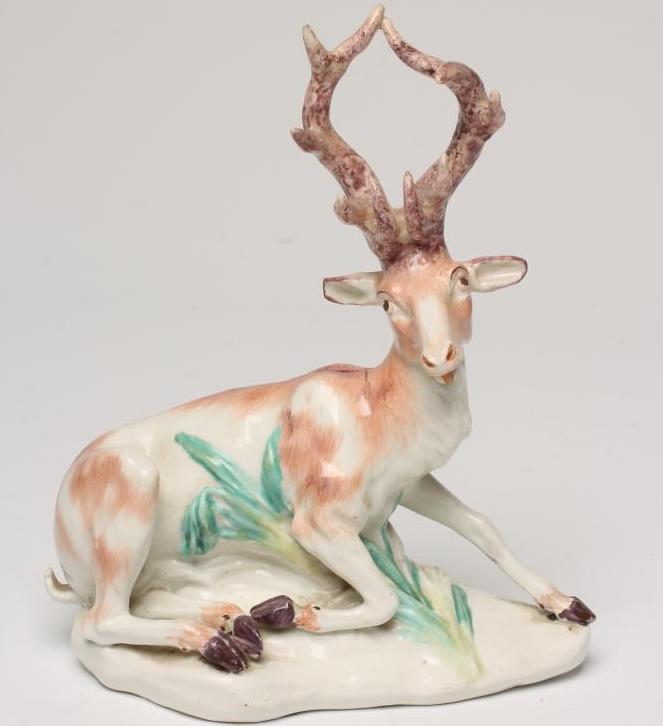 A DERBY PORCELAIN STAG Image