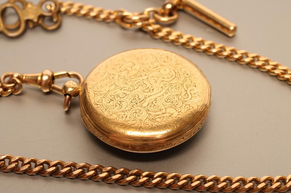 A LADY'S EDWARDIAN 18CT GOLD FOB WATCH Image