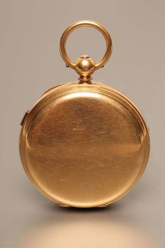 A LATE VICTORIAN 18CT GOLD CHRONOGRAPH Image