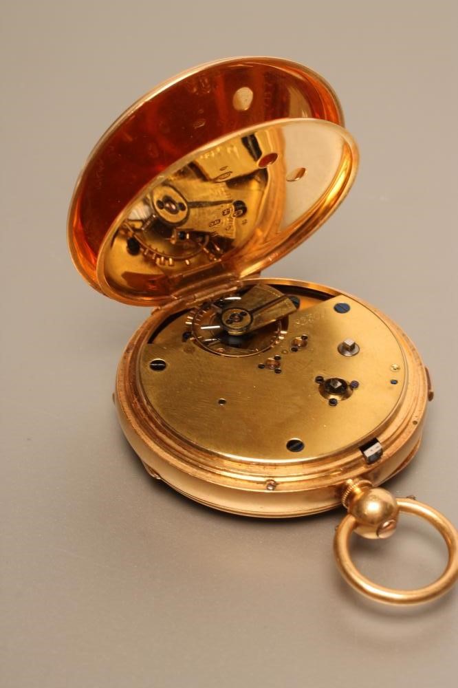 A LATE VICTORIAN 18CT GOLD CHRONOGRAPH Image