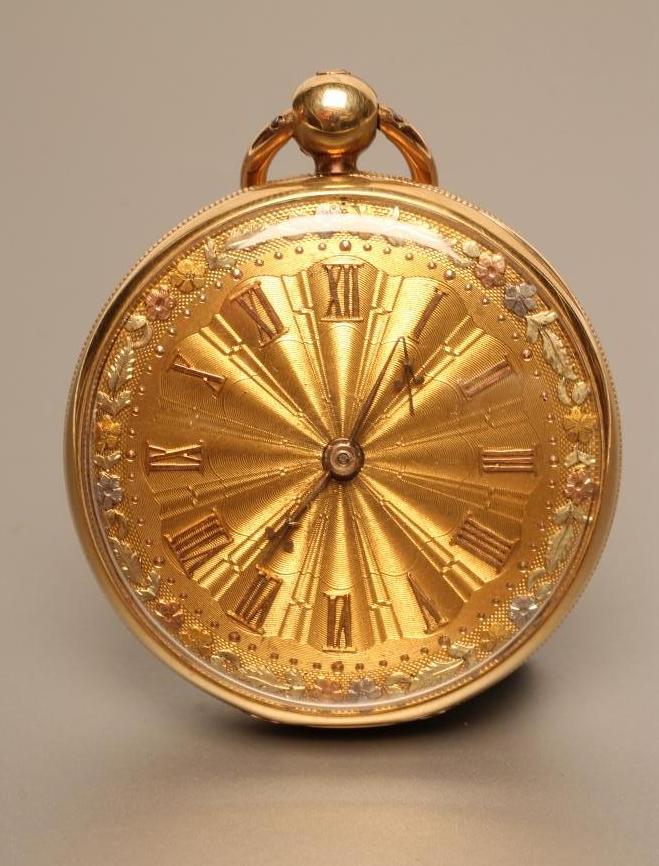 AN 18CT GOLD SMALL POCKET WATCH Image