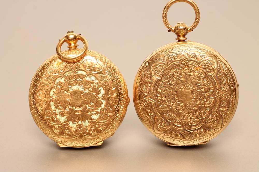 A VICTORIAN 18CT GOLD POCKET WATCH Image