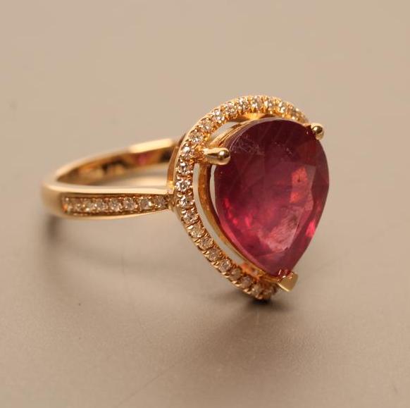 A RUBY AND DIAMOND DRESS RING Image
