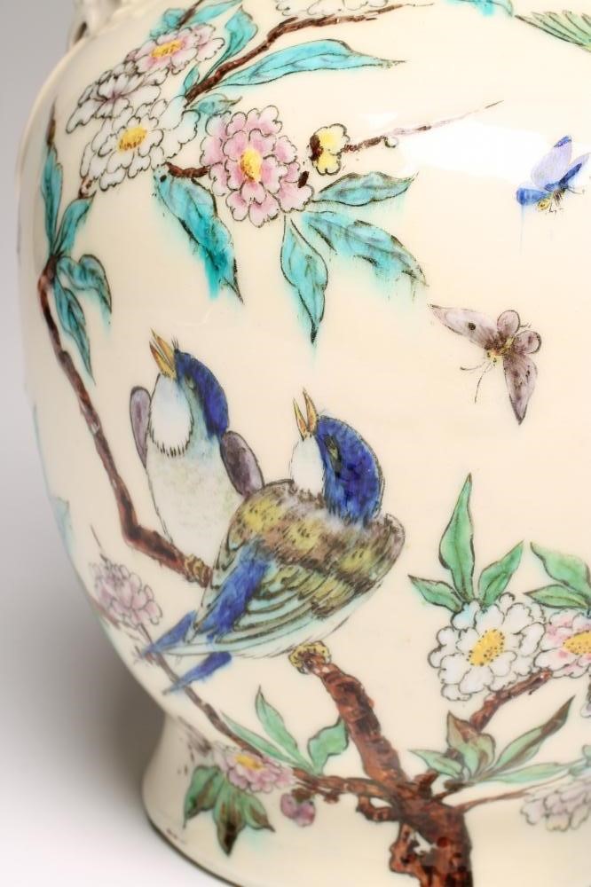 A PAIR OF THEODORE DECK EARTHENWARE VASES Image