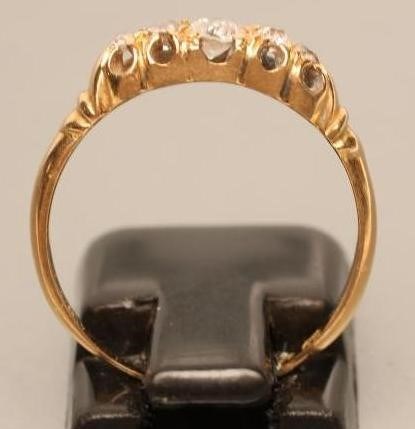 A VICTORIAN FIVE STONE DIAMOND RING Image