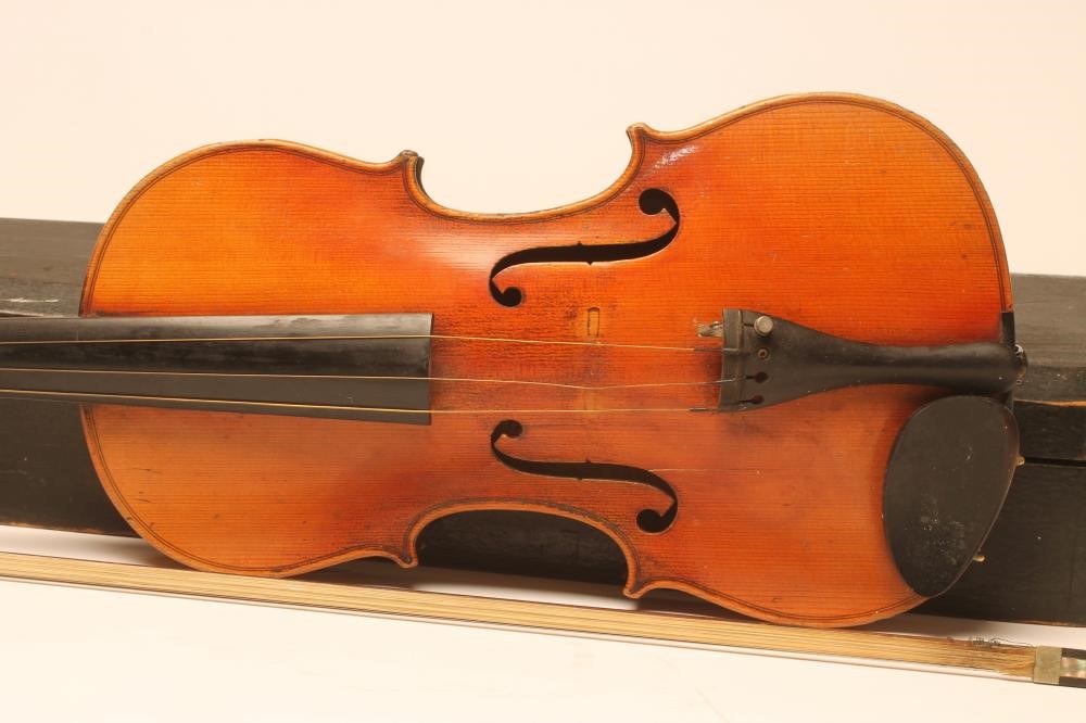 A VIOLIN with two piece back Image