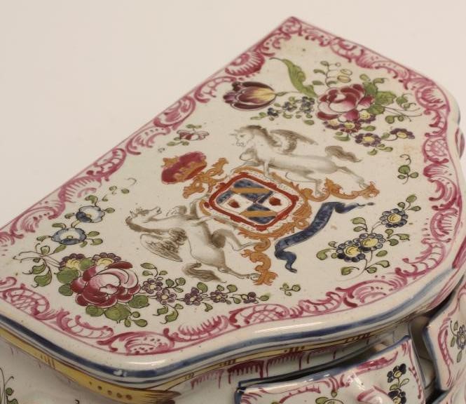 A STRASBOURG FAIENCE COMMODE Image