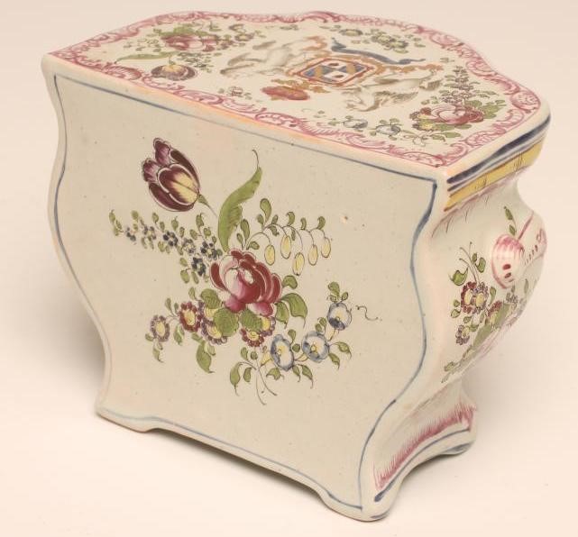 A STRASBOURG FAIENCE COMMODE Image