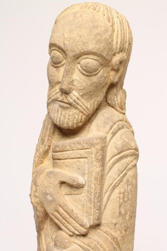 AN ARTS AND CRAFTS STONE FIGURE of St Paul The Apostle Image
