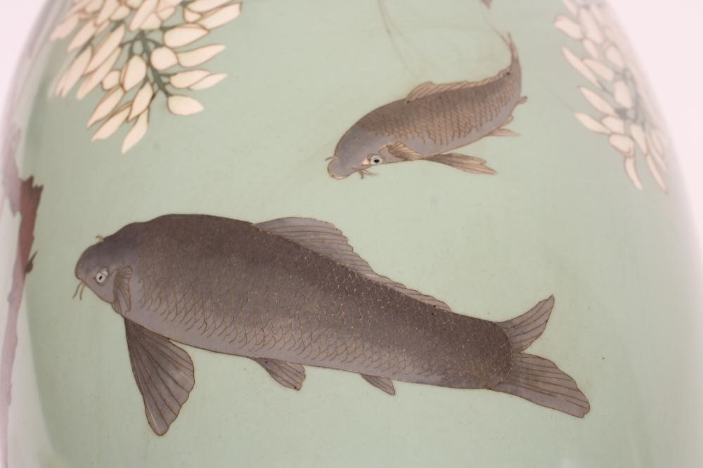 A LARGE JAPANESE CLOISONNE ENAMEL VASE Image