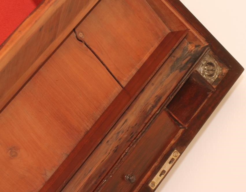 A FRUITWOOD AND SATINWOOD BANDED WRITING BOX Image