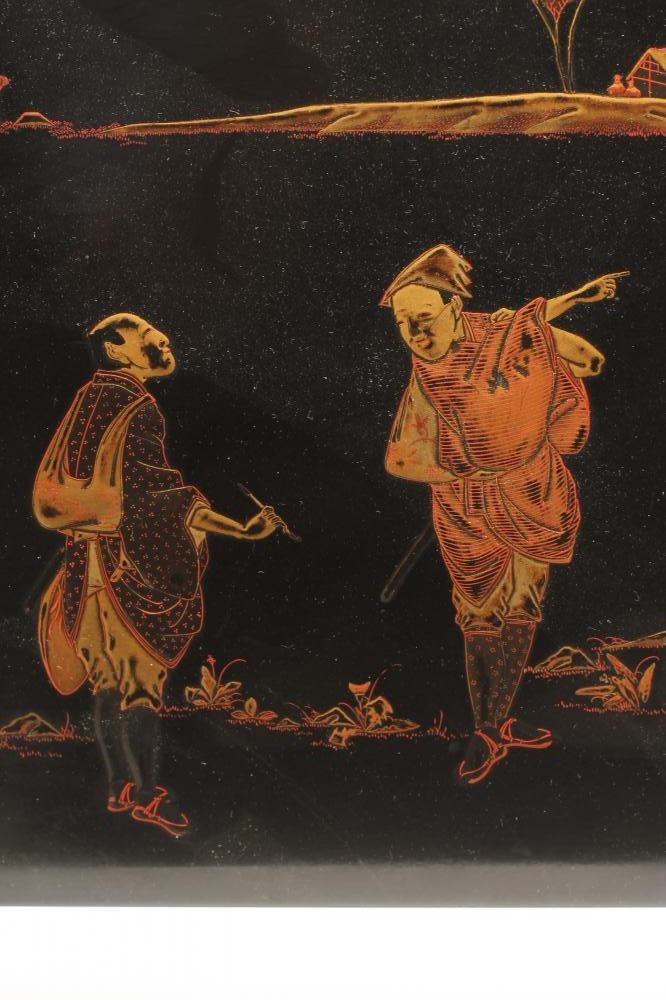 A JAPANESE BLACK LACQUERED BOX Image