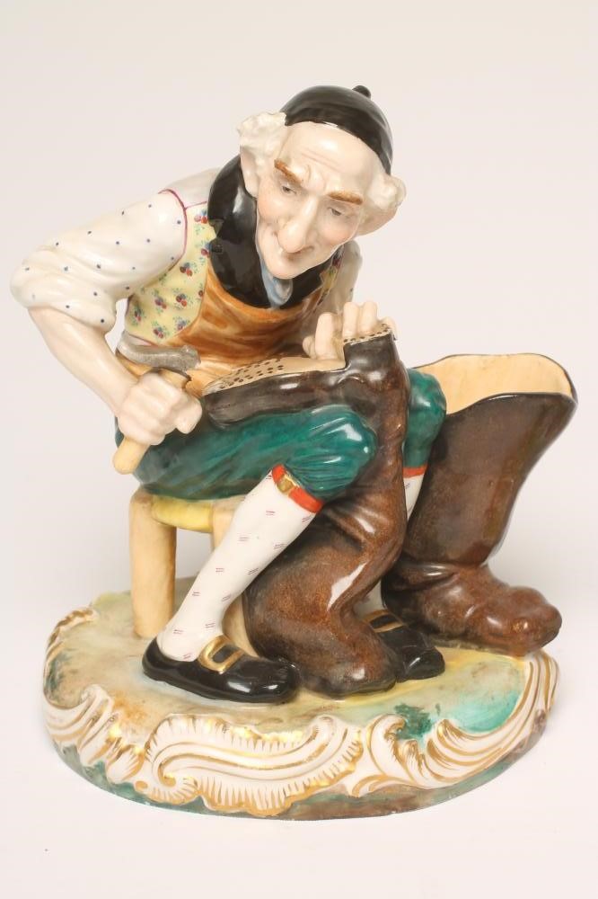 A PAIR OF FRENCH PORCELAIN FIGURAL SPILL VASES Image