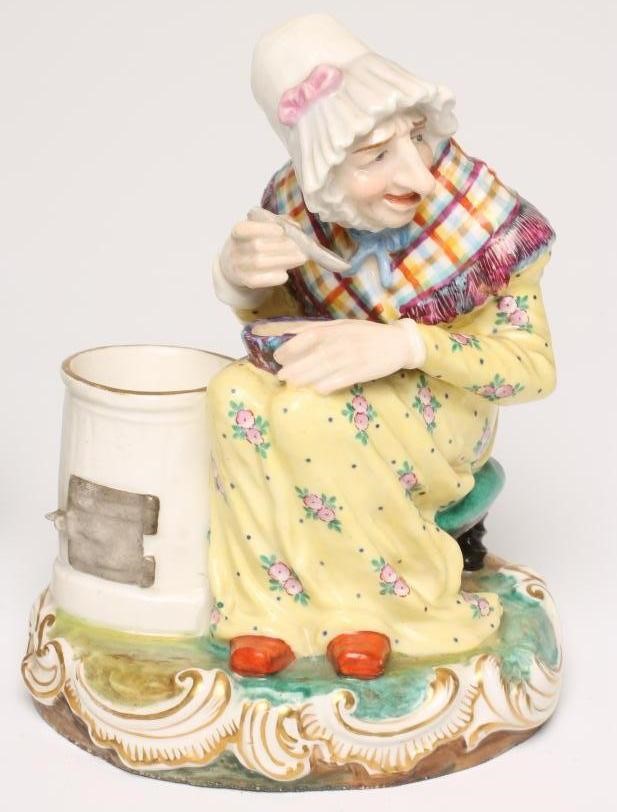 A PAIR OF FRENCH PORCELAIN FIGURAL SPILL VASES Image