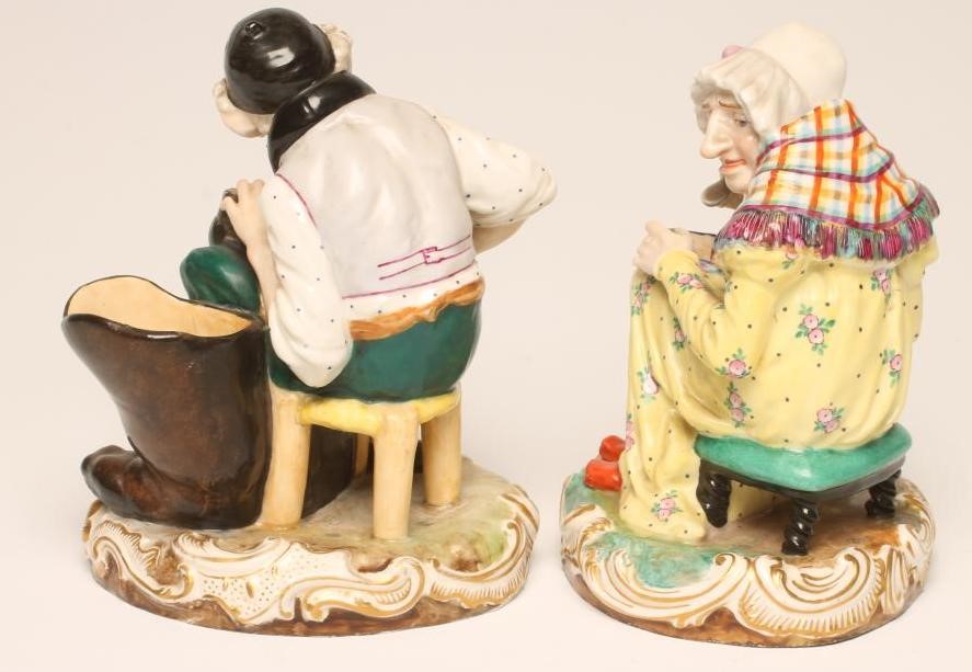A PAIR OF FRENCH PORCELAIN FIGURAL SPILL VASES Image