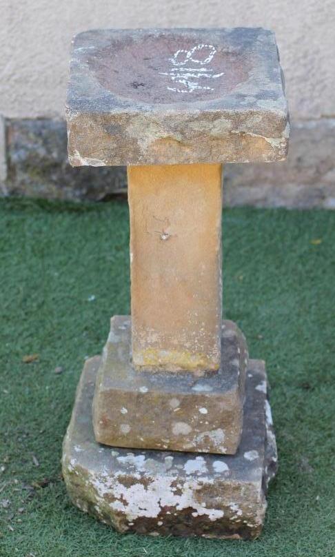 A SANDSTONE BIRD BATH of square form Image