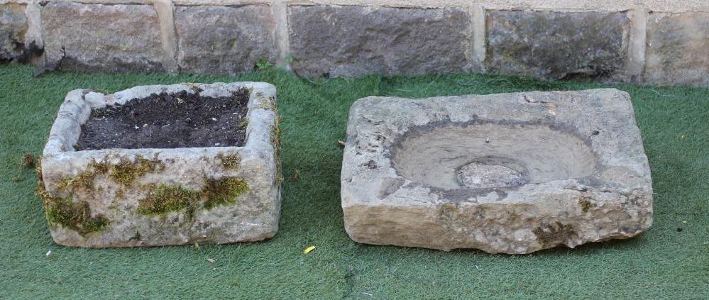 A SANDSTONE TROUGH of shallow oblong form Image