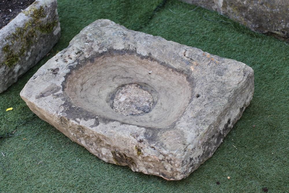 A SANDSTONE TROUGH of shallow oblong form Image