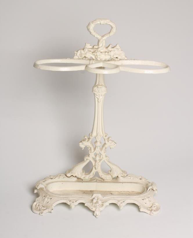 A VICTORIAN CAST IRON STICK STAND of oval outline Image