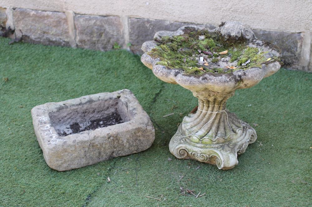A COMPOSITION STONE BIRD BATH Image