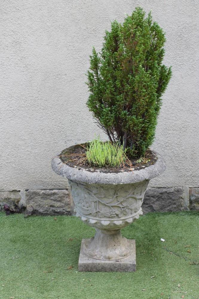 A LARGE COMPOSITION STONE URN Image