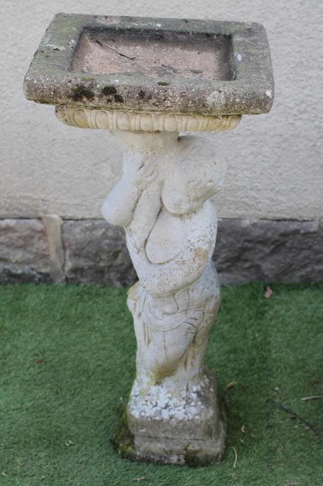A COMPOSITION STONE BIRD BATH Image