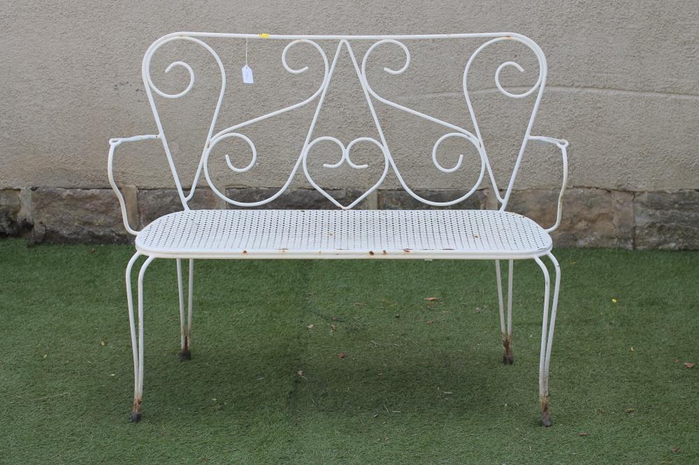 A FRENCH STYLE WIRE WORK SEAT Image