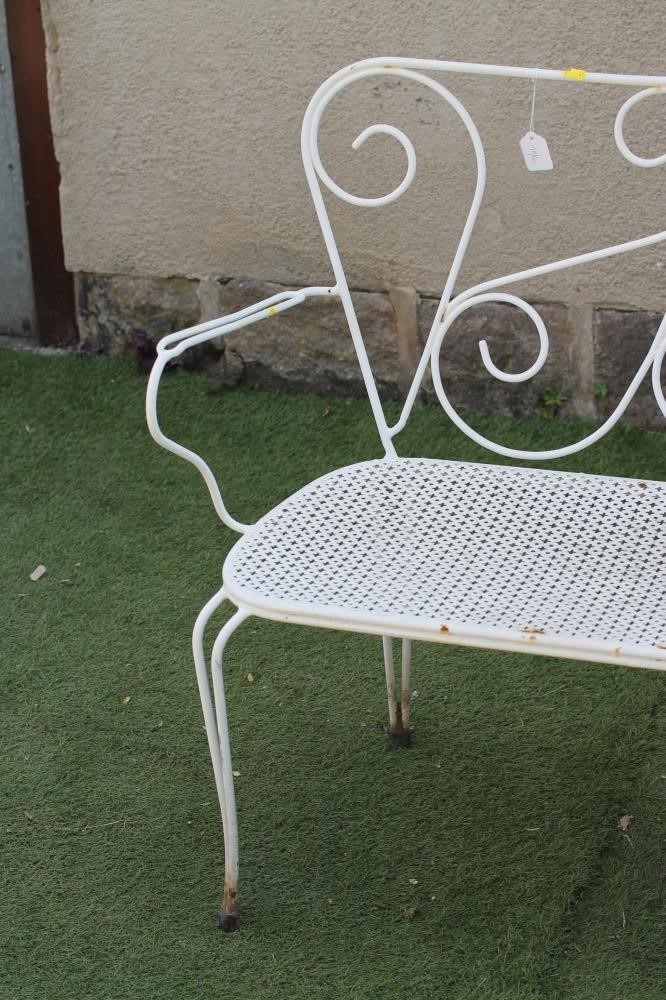 A FRENCH STYLE WIRE WORK SEAT Image
