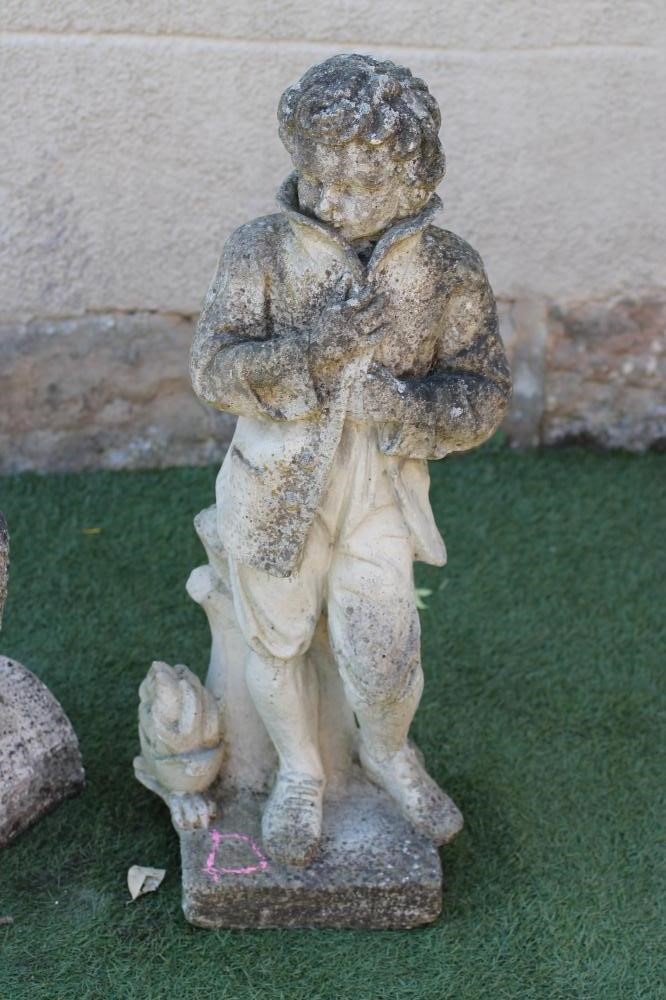 A COMPOSITION STONE MALE FIGURE allegorical of Winter Image