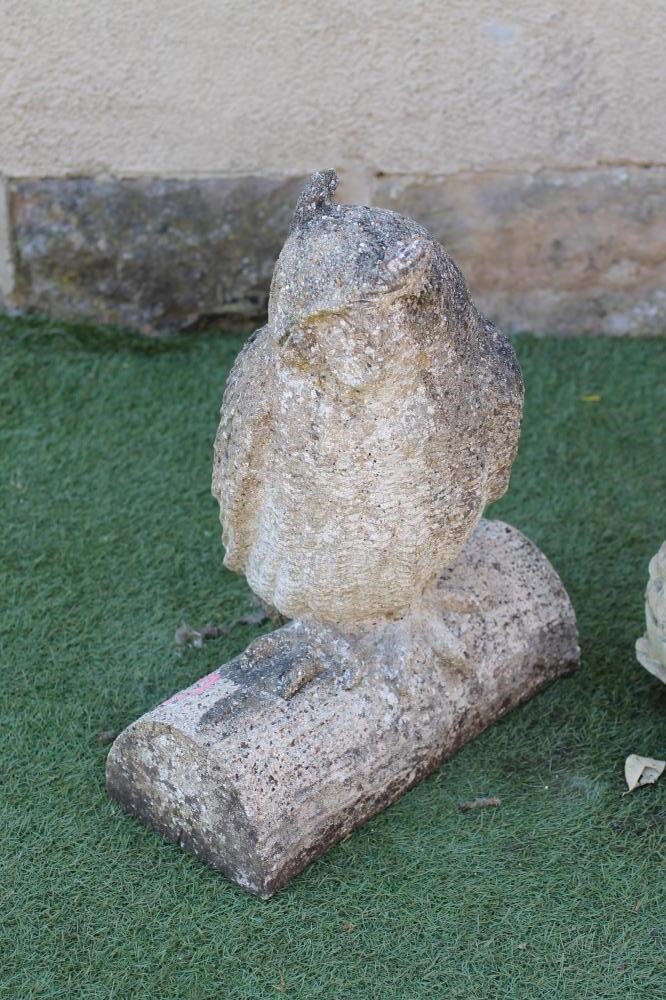 A COMPOSITION STONE MALE FIGURE allegorical of Winter Image