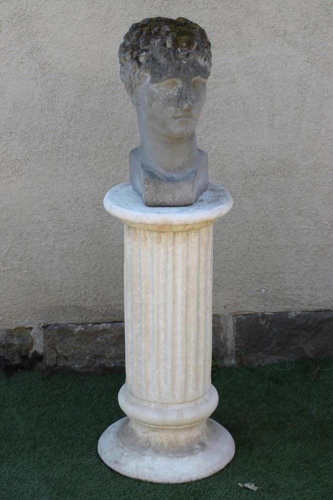 A COMPOSITION STONE MALE BUST after the antique Image