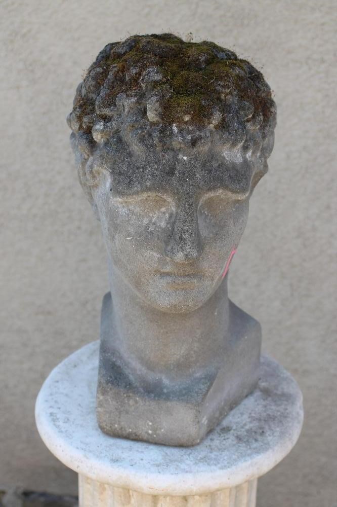 A COMPOSITION STONE MALE BUST after the antique Image