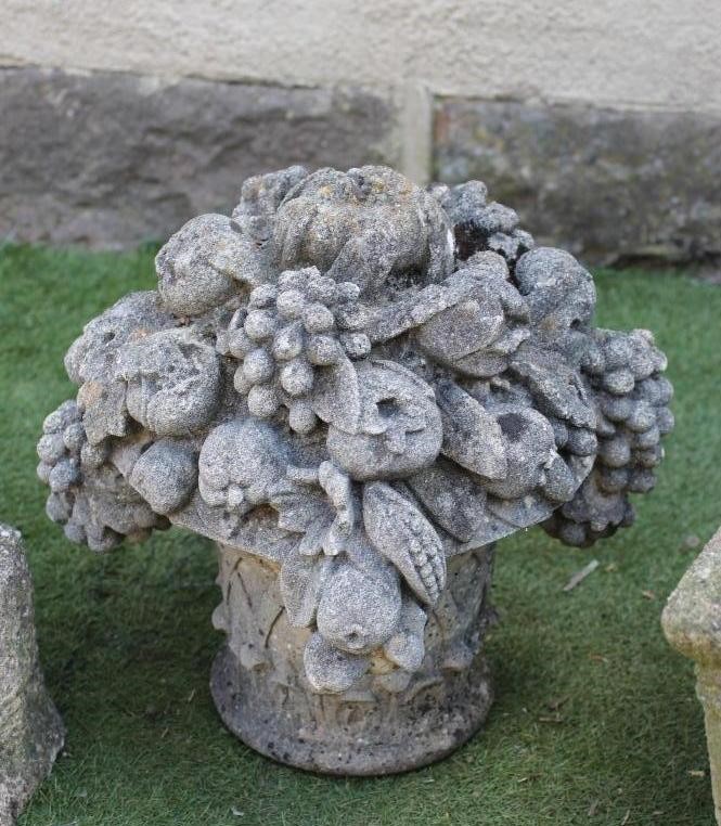 A COMPOSITION STONE PLANTER of square tapering form Image