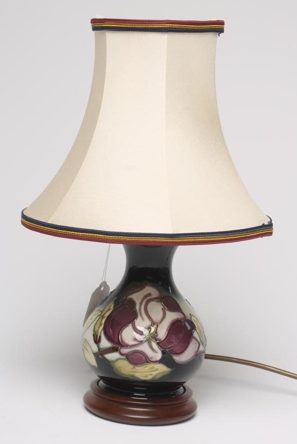 A MOORCROFT POTTERY TABLE LAMP BASE Image