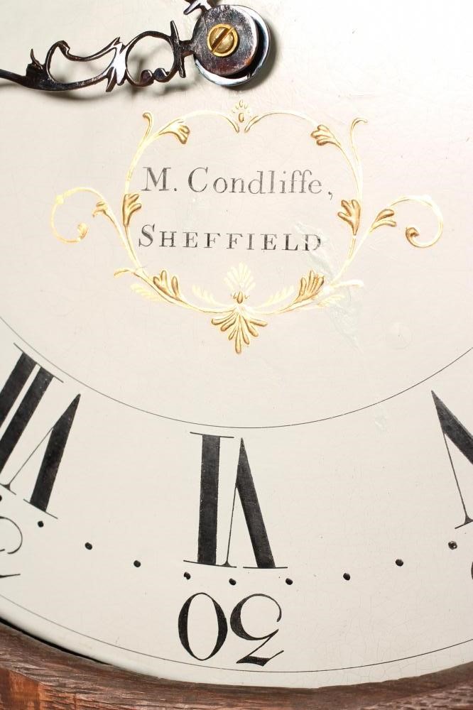 AN OAK LONGCASE CLOCK signed W. Condliffe Image