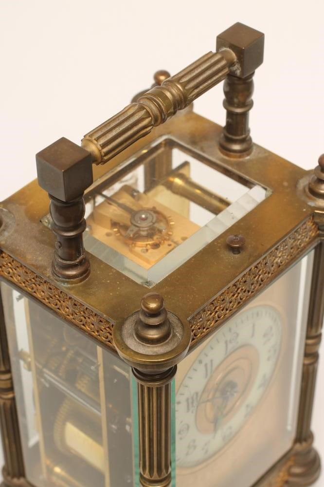 A BRASS CASED CARRIAGE CLOCK Image