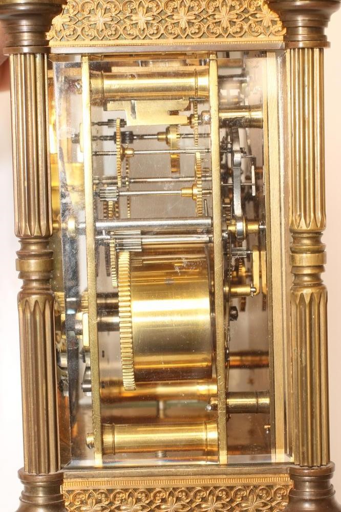 A BRASS CASED CARRIAGE CLOCK Image