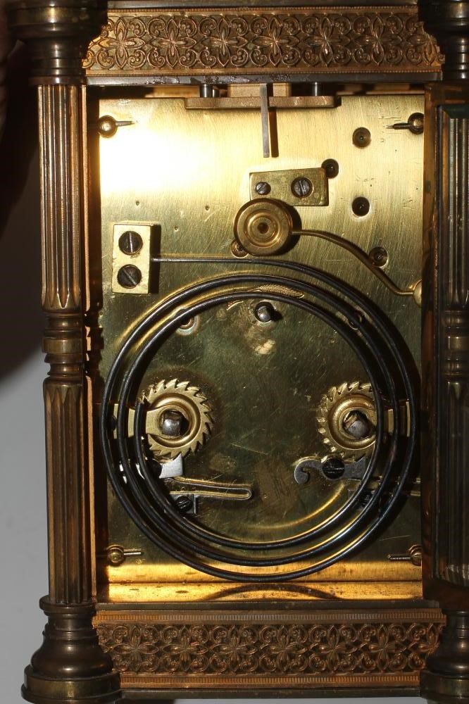 A BRASS CASED CARRIAGE CLOCK Image