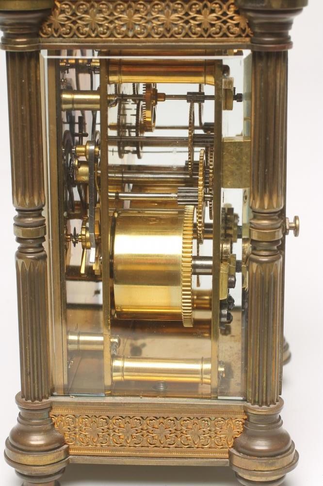 A BRASS CASED CARRIAGE CLOCK Image