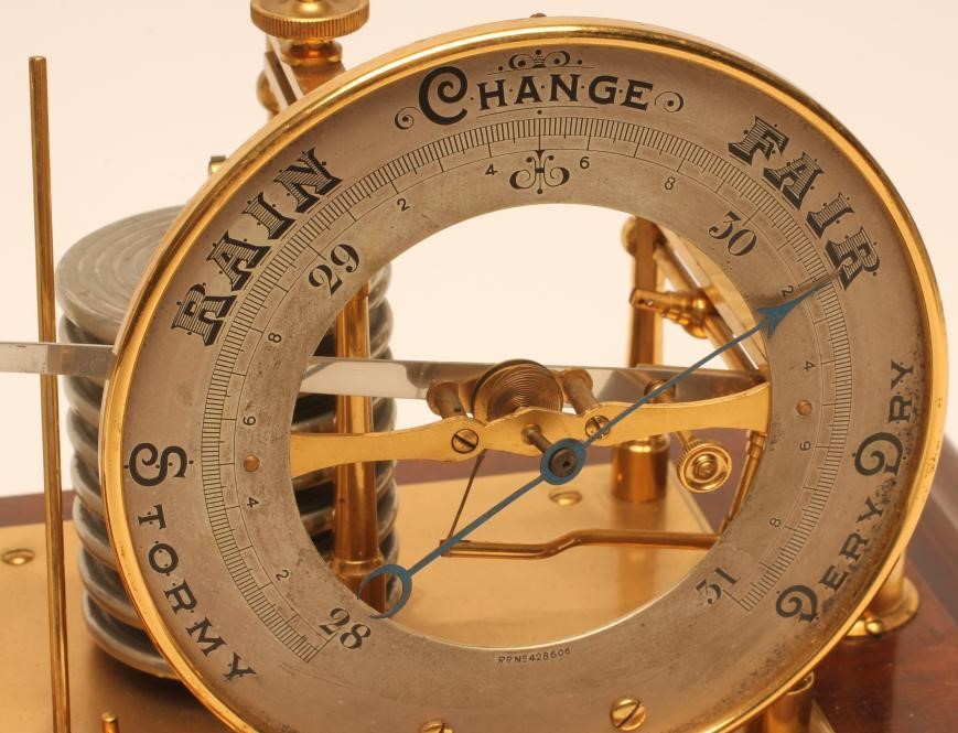A MAHOGANY CASED BAROGRAPH retailed by Manoah Rhodes & Sons Image