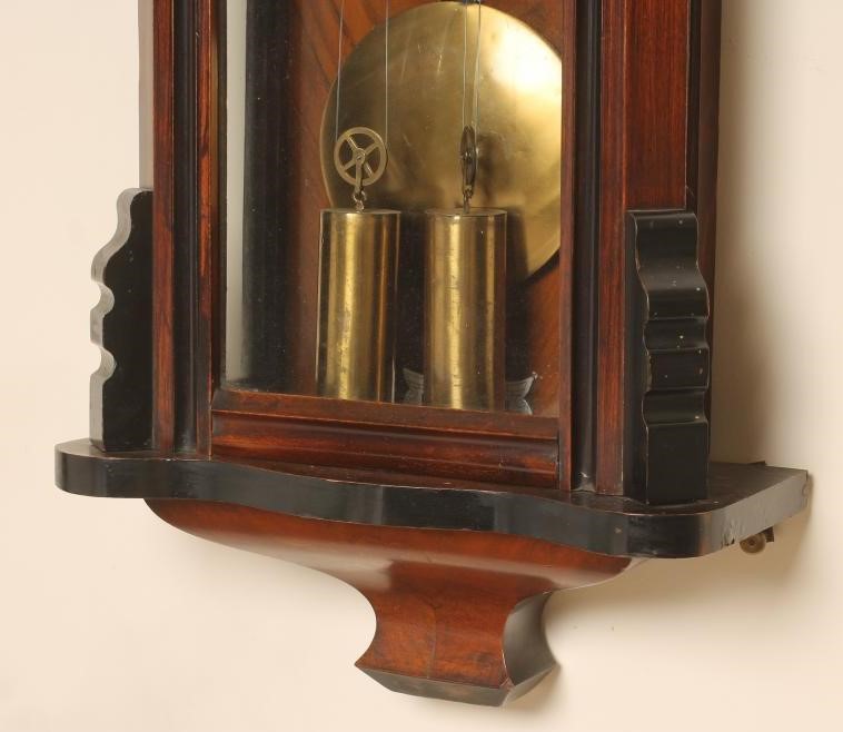A VIENNA TYPE WALNUT WALL TIME PIECE Image