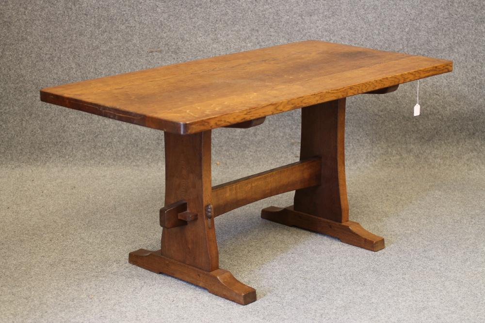 AN ADZED OAK REFECTORY TABLE by Colin Almack Image