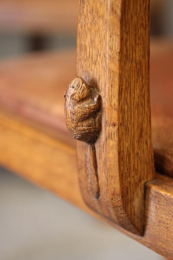 A SET OF SIX ADZED OAK DINING CHAIRS by Colin Almack including two elbow chairs Image