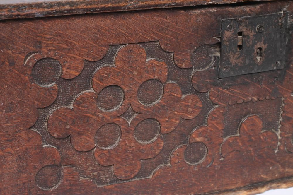AN OAK BOARDED BOX Image