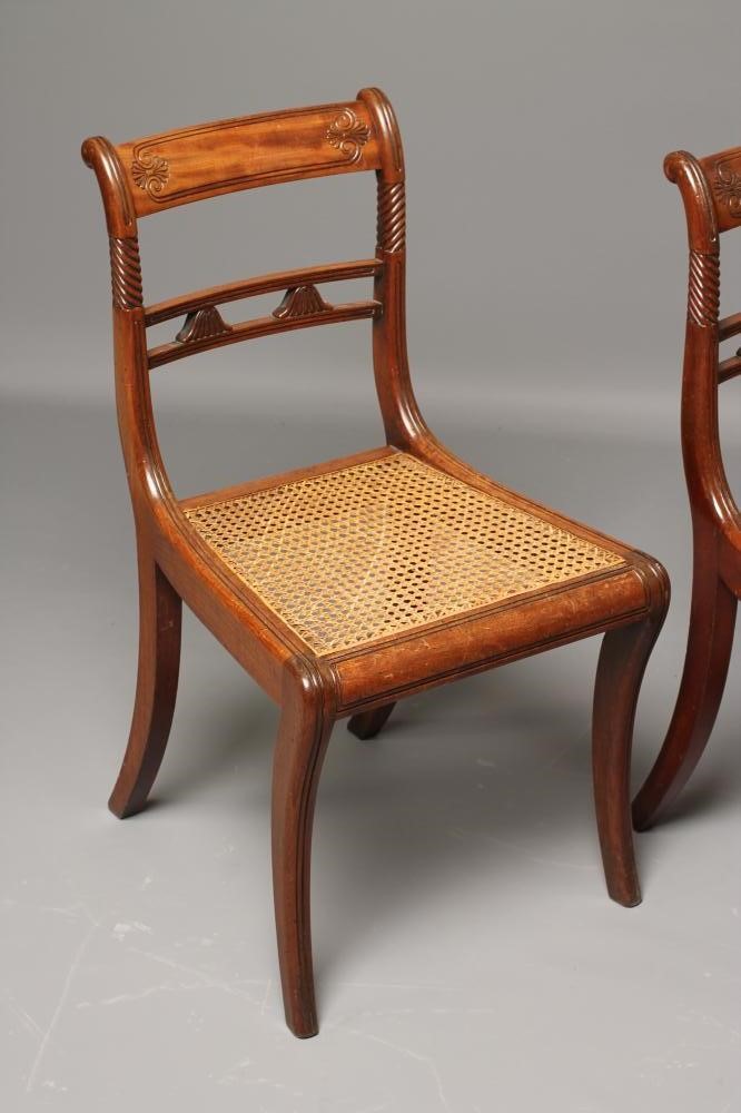 A PAIR OF REGENCY MAHOGANY SIDE CHAIRS Image