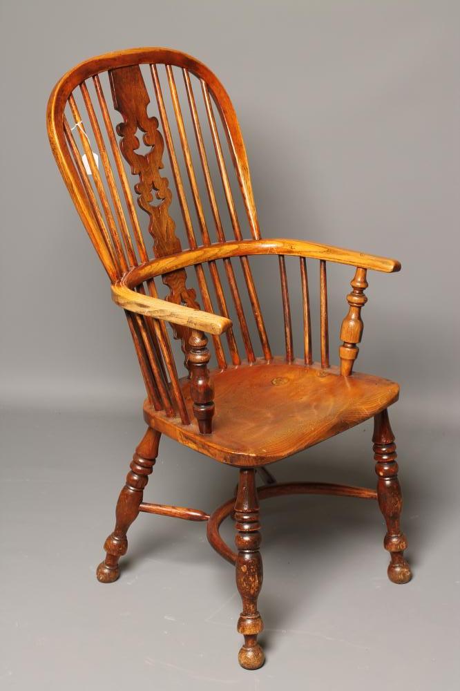 AN ASH AND ELM WINDSOR ARMCHAIR Image