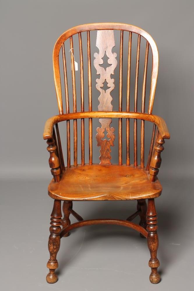 AN ASH AND ELM WINDSOR ARMCHAIR Image